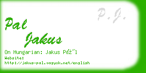 pal jakus business card